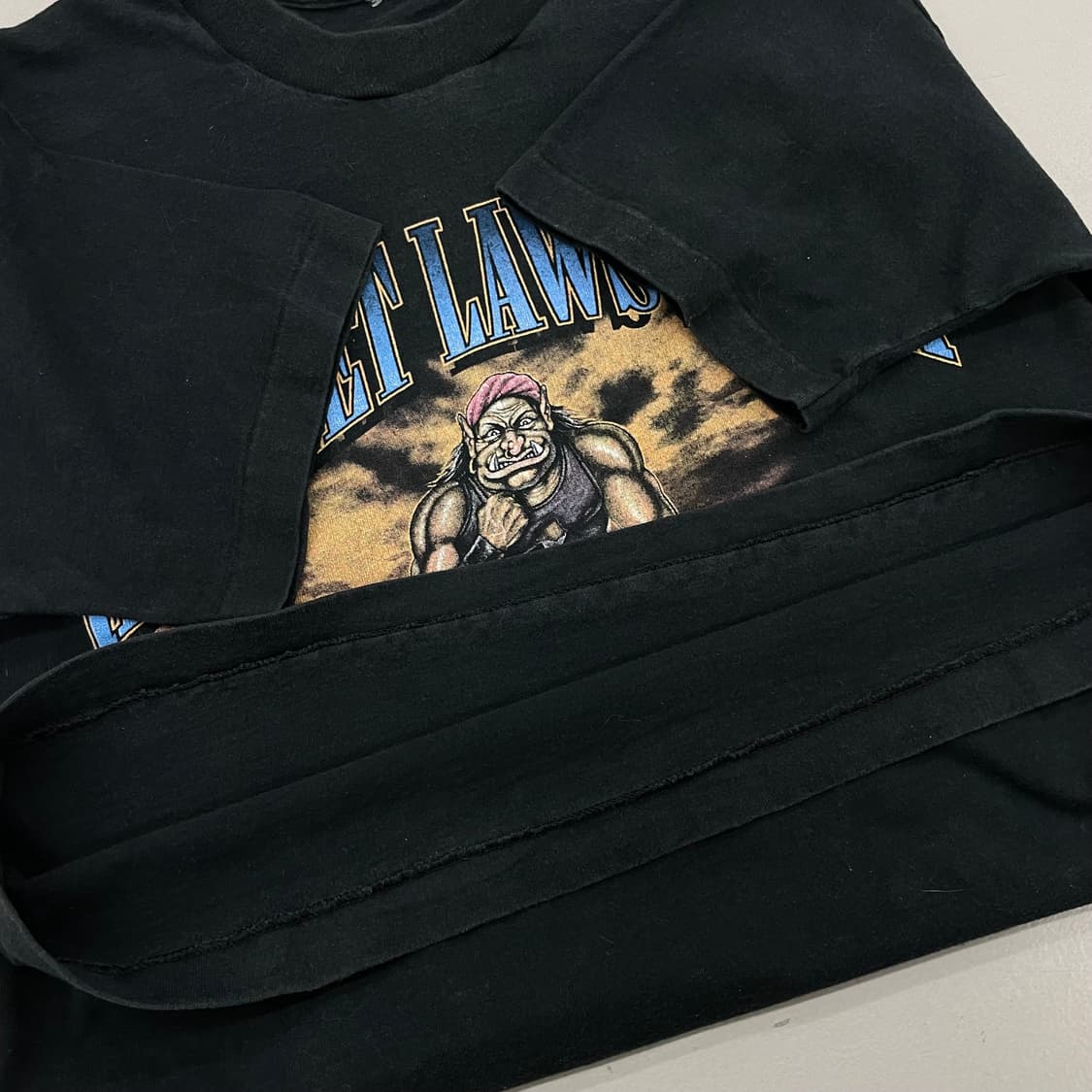 90s 싱글스티치 스컬 멀티 해골 바이크 빈티지 반팔 티셔츠 블랙 상품이미지5