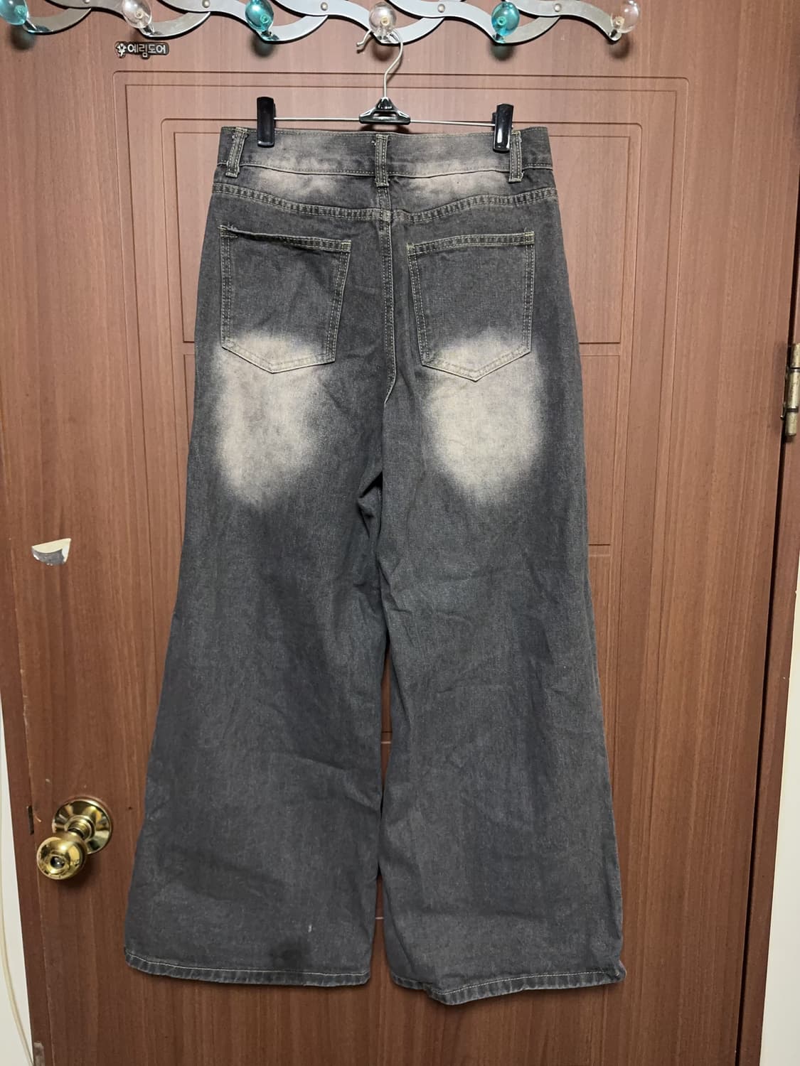 에이블리 무신사 지그재그 쉬인 워싱 와이드 데님 팬츠 상품이미지5