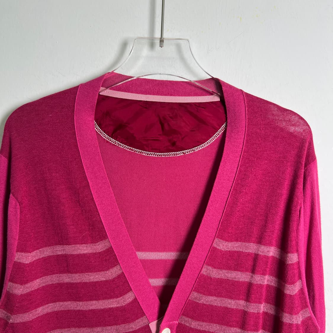 13ss 사카이 핑크 스트라이프 가디건  상품이미지3