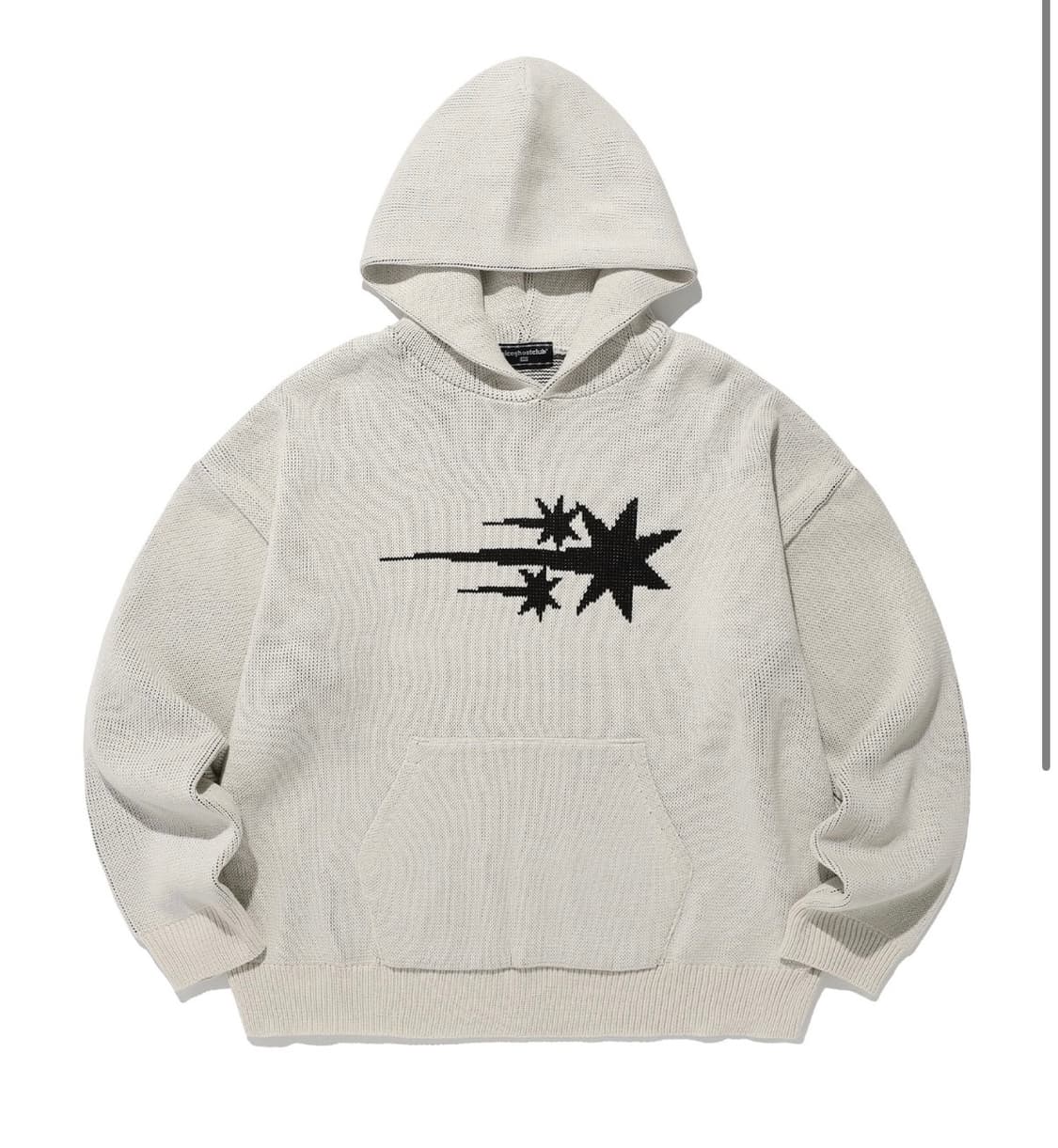 나이스고스트클럽 3stars logo knit hoodie[ivory] 상품이미지1