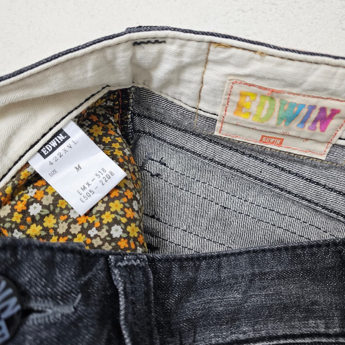 M 에드윈 블랙 데님 로우라이즈 청바지 상품이미지6