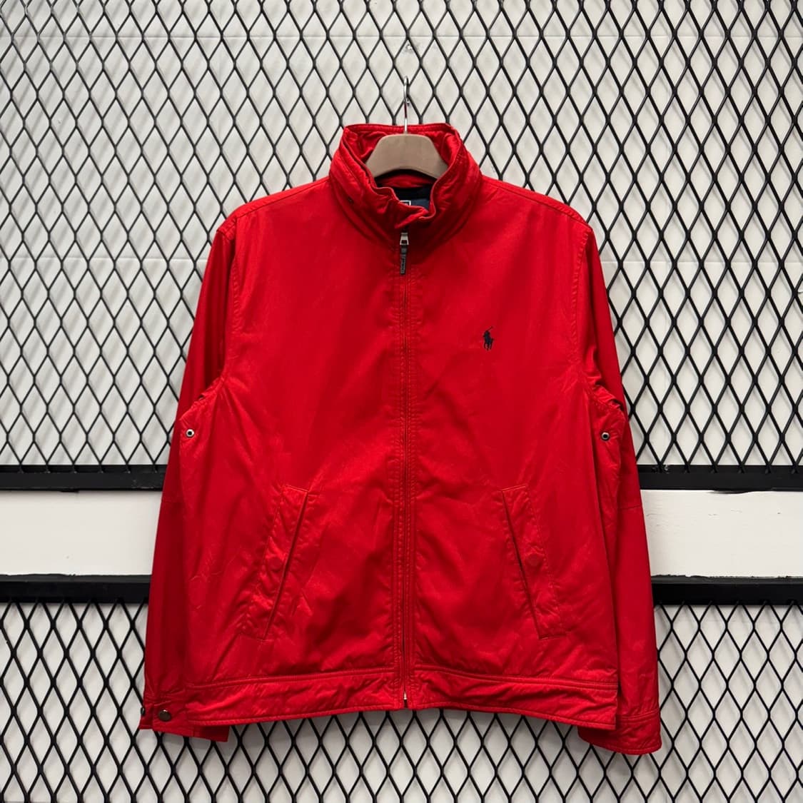 00s 폴로 랄프로렌 해링턴 자켓 안감 플리스 디테일 레드 상품이미지1