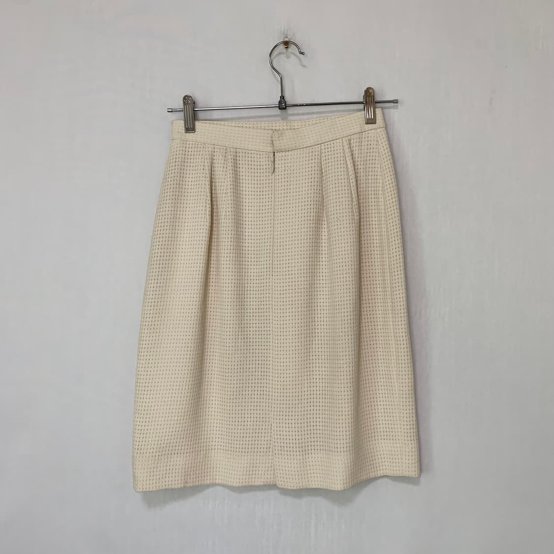 꾸레쥬 빈티지 트위드 셋업 더블브레스티드 반팔자켓 미디스커트 아이보리 상품이미지5