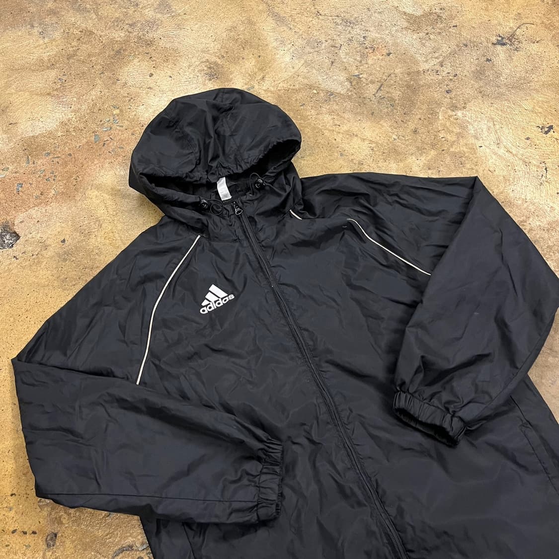 [정품/100,L] 아디다스 후드 바람막이 자켓 블랙 b16 상품이미지1
