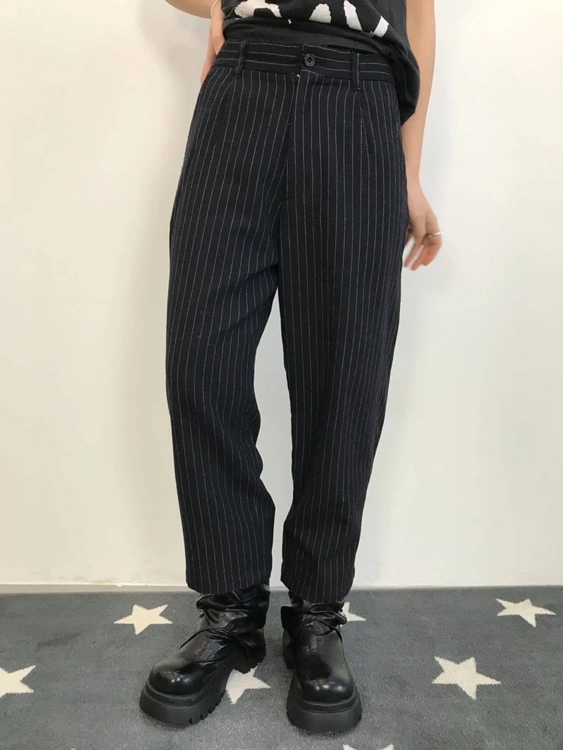 Freak's Store Pinstripe Wide Slacks 상품이미지1