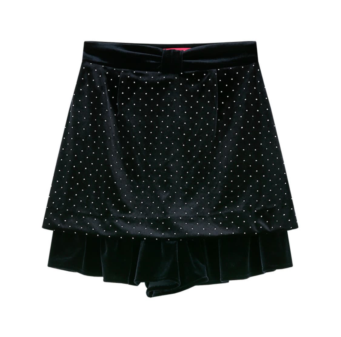 마가린핑거스 리본 벨벳 스커트 도트스커트 (르세라핌 채원 착용) 상품이미지2