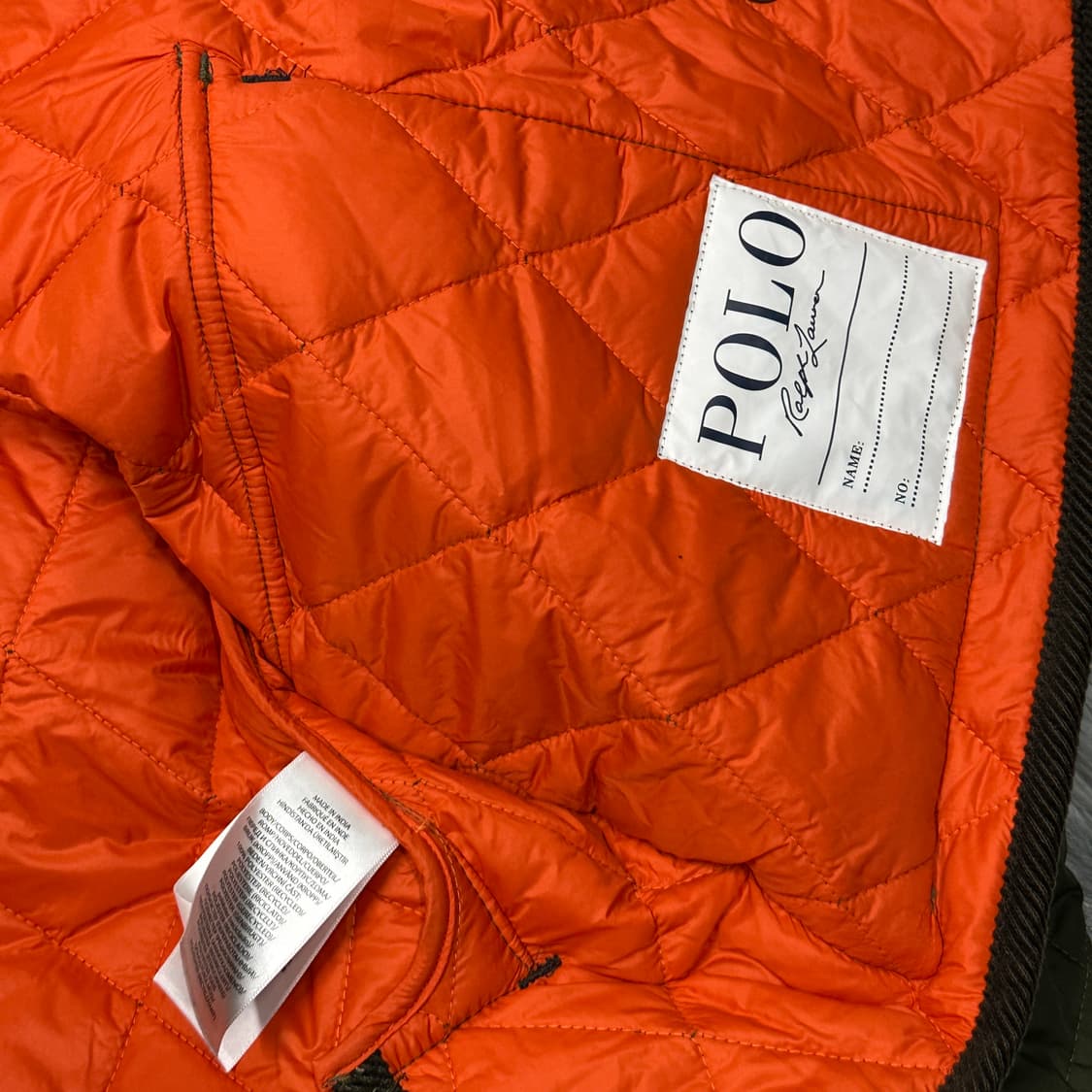 폴로랄프로렌 퀄팅 후드자켓 카키  상품이미지3