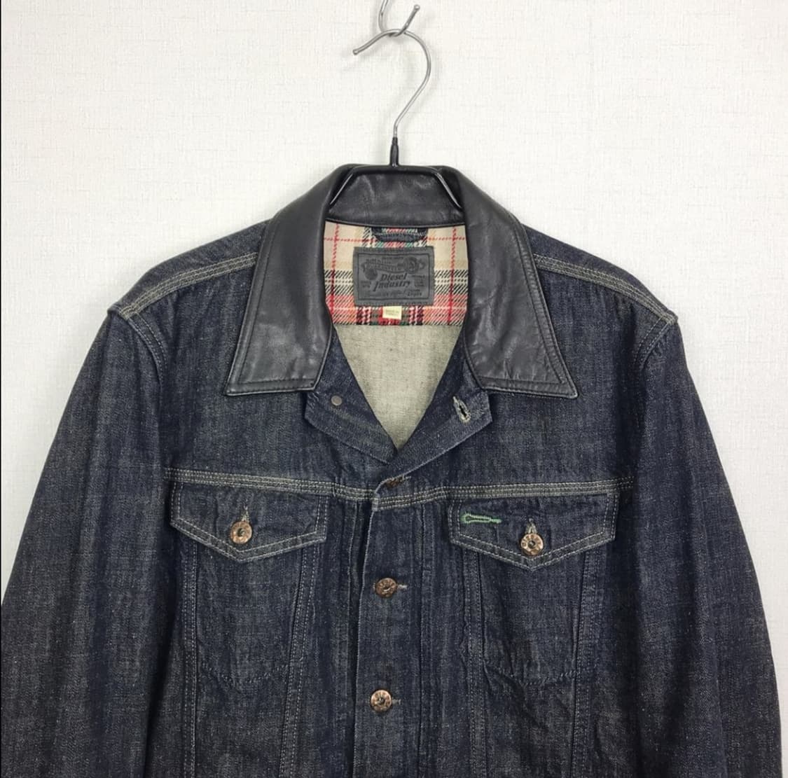디젤 가죽 데님 트러커 자켓 남성XL 상품이미지3