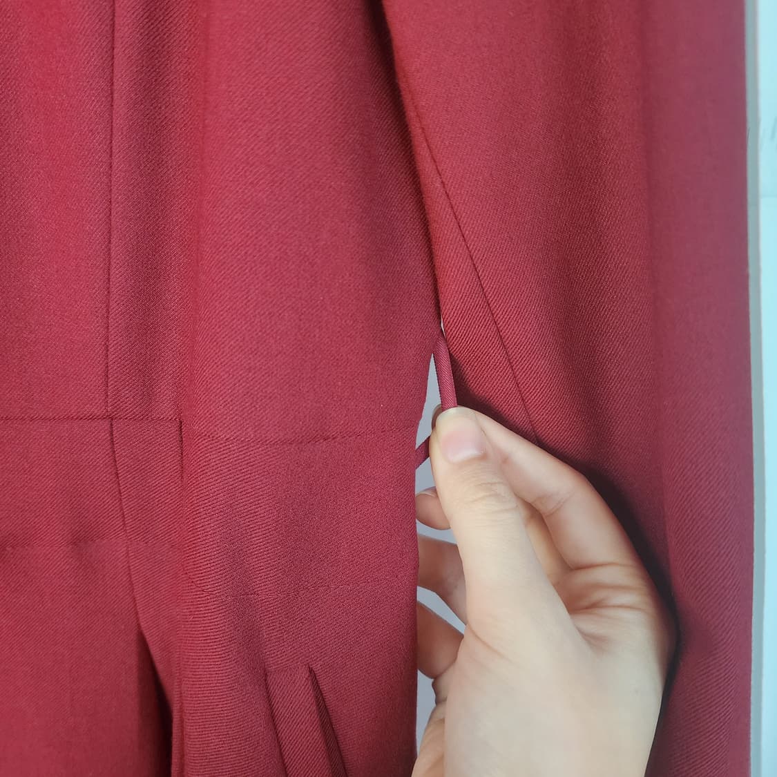 베라왕 레드 모직 롱 코트 상품이미지5