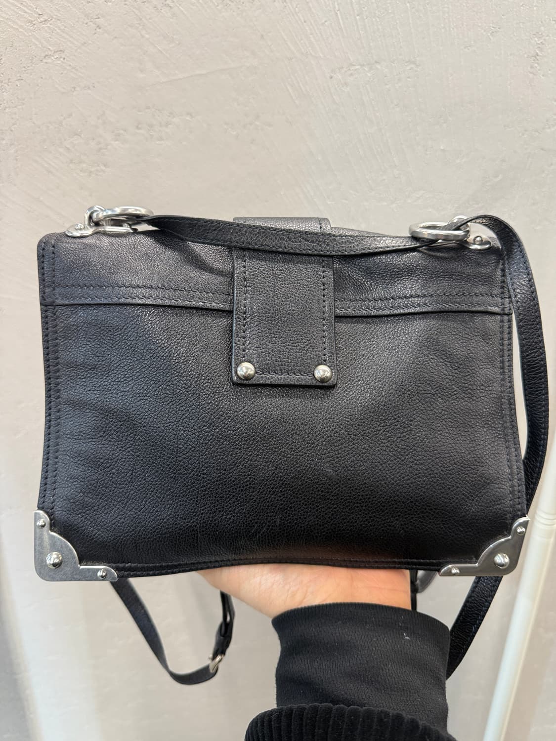 프라다 정품 카이에 블랙 가죽 숄더백 상품이미지3