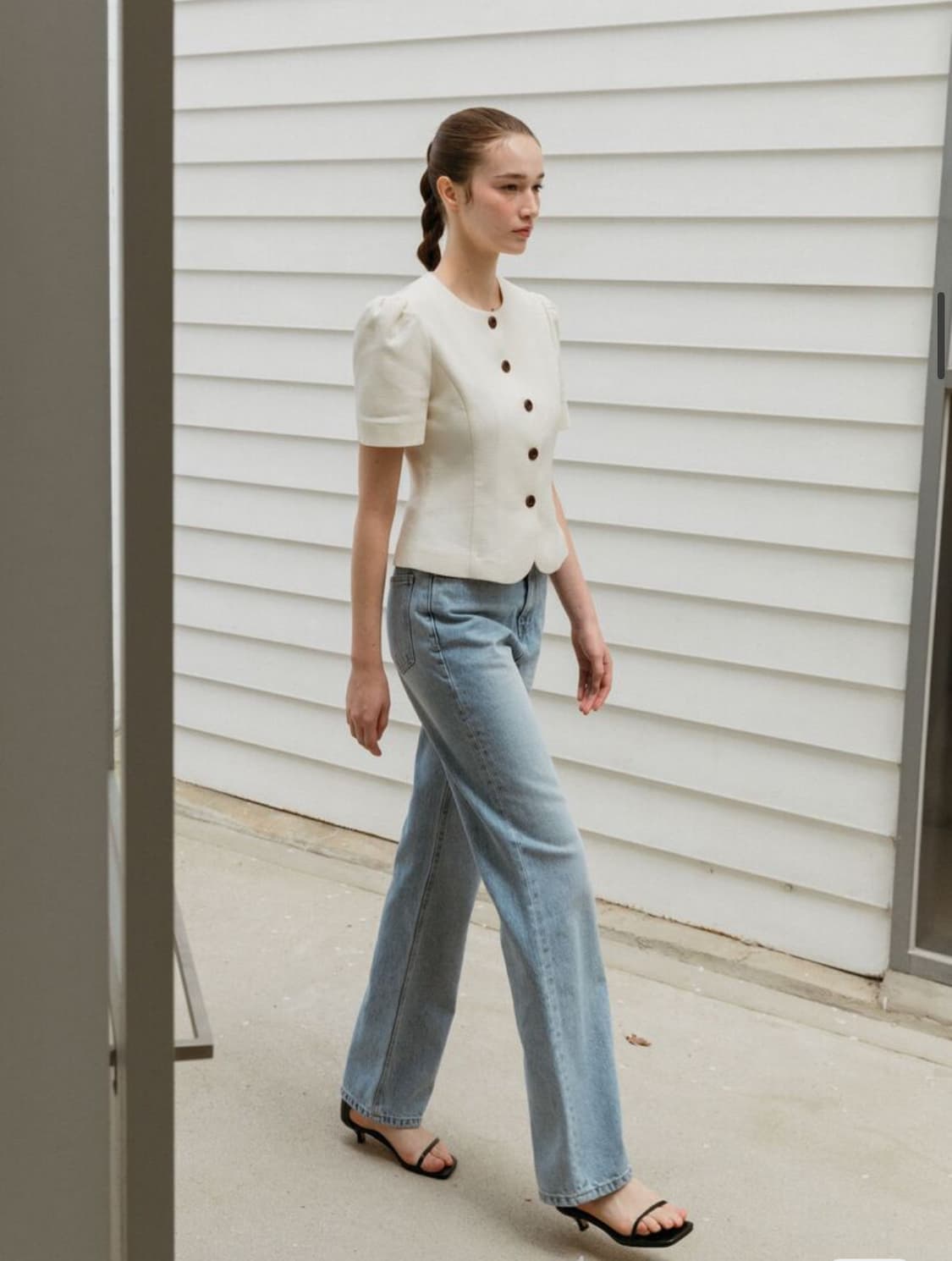 피버 Puff Sleeve Short Jacket_ivory 상품이미지4