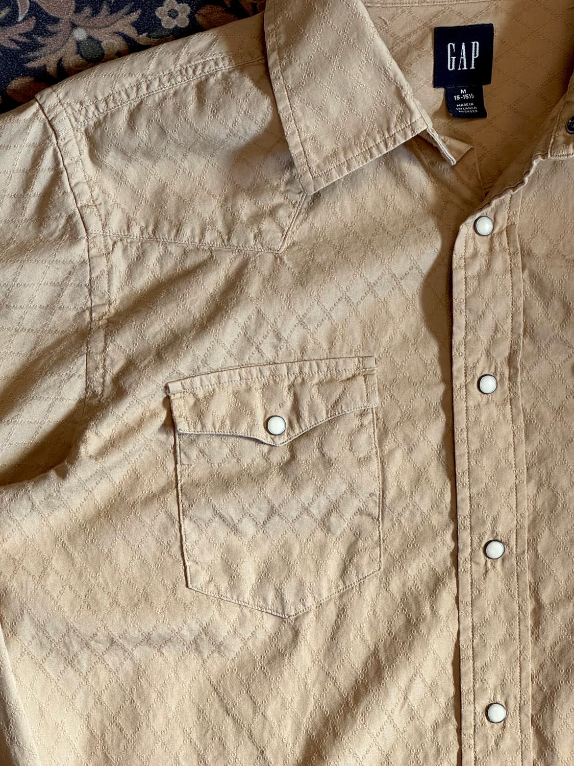 올드 갭 자카드 패턴 웨스턴셔츠 상품이미지3