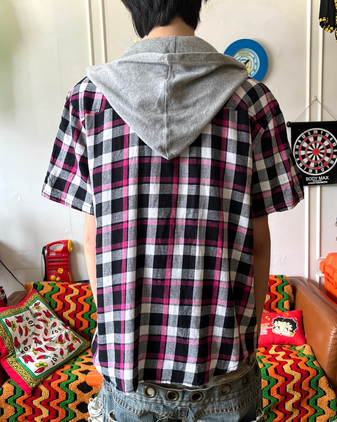 90-00s CORN FRAKE Hood Docking 1/2 Shirt 상품이미지3