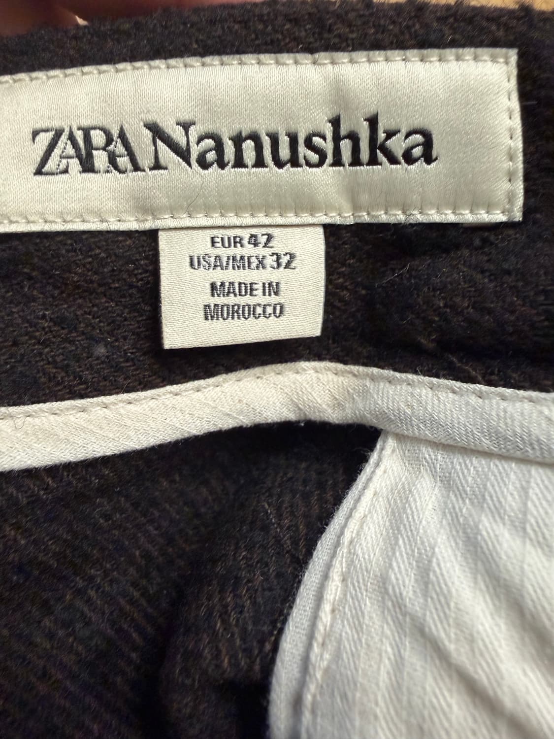 [32] Zara Nanushka 코튼팬츠 브라운 해 상품이미지4