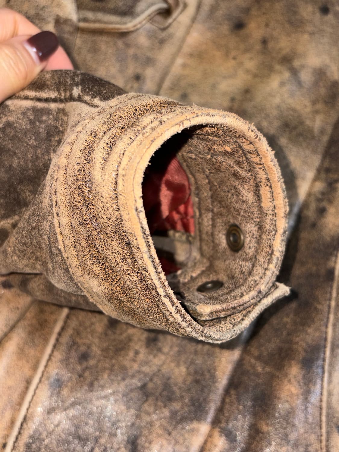 유럽 빈티지 가죽 봄버 자켓 상품이미지2