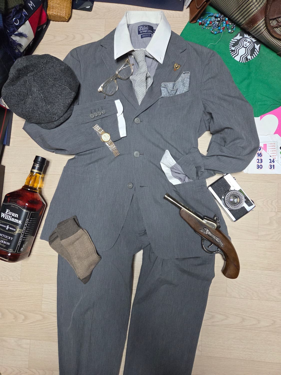 BOGLIOLI Milano (ITALY) 잔스트라이프 3버튼수트 셋업 상품이미지3