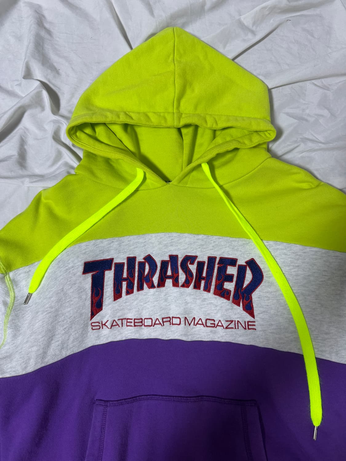 Jouetie thrasher 컬러 블록 후드티 트레셔 스케이트보드 상품이미지3