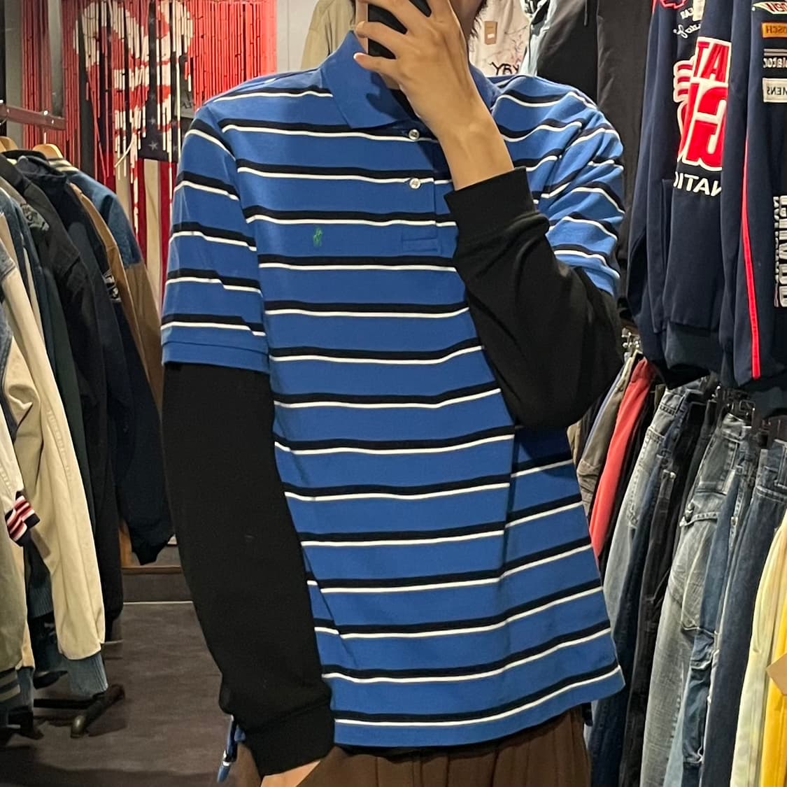 [IM] Polo 폴로 블루 스트라이프 카라 반팔 상품이미지5