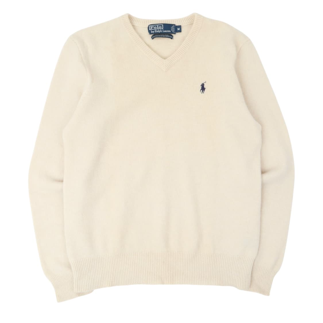 폴로 랄프로렌 아이보리 램스울 브이넥 니트 상품이미지1