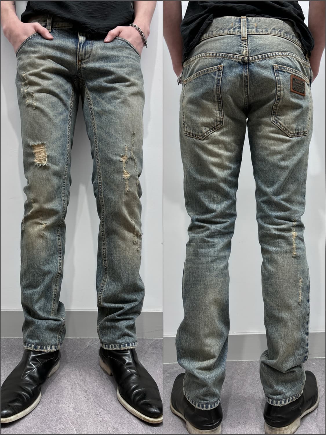 돌체앤가바나 디스트레스드 데님 팬츠 상품이미지1