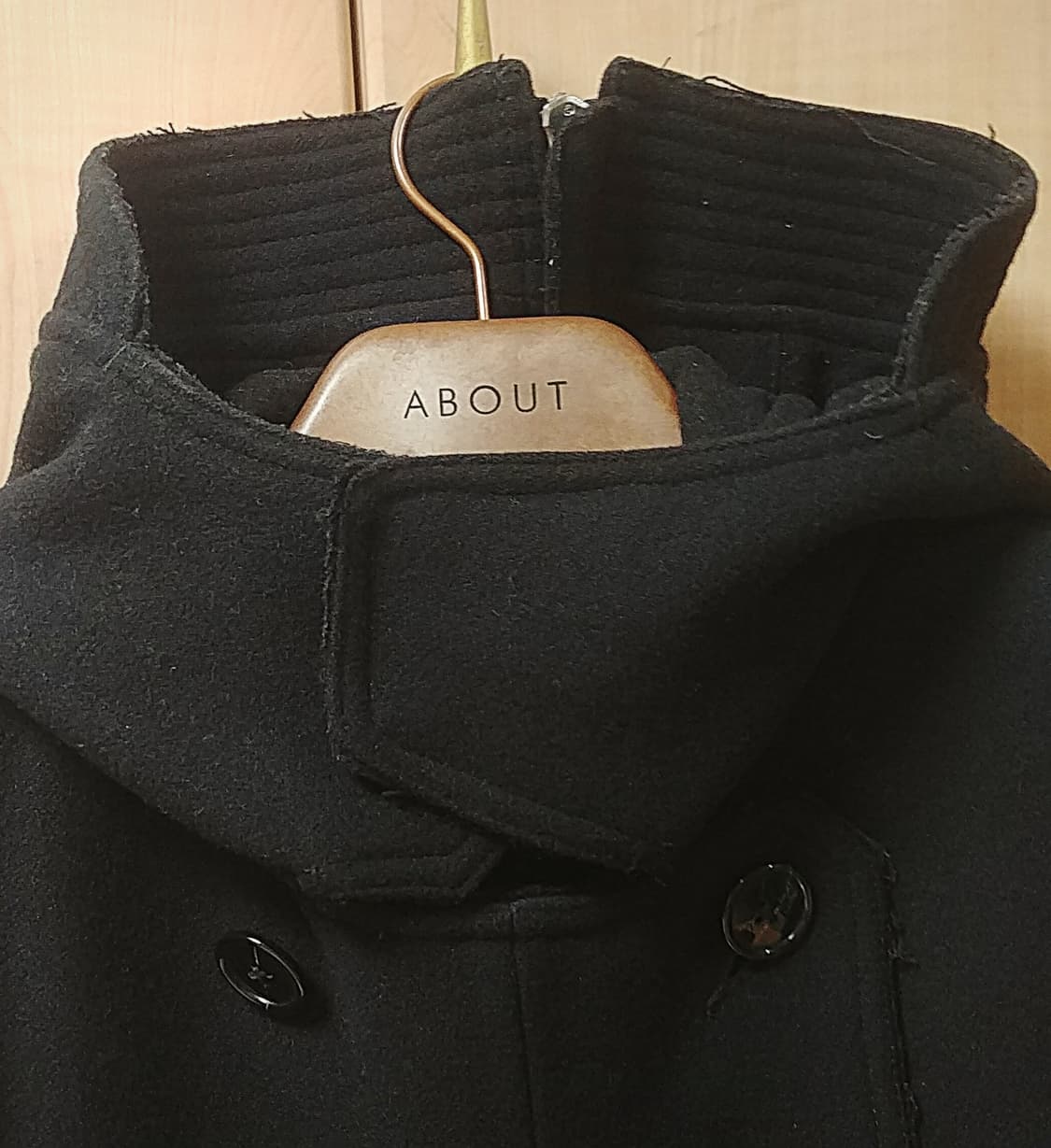 주카Zucca 더블 브레스티드 울 후드코드/ 딥네이비 상품이미지2