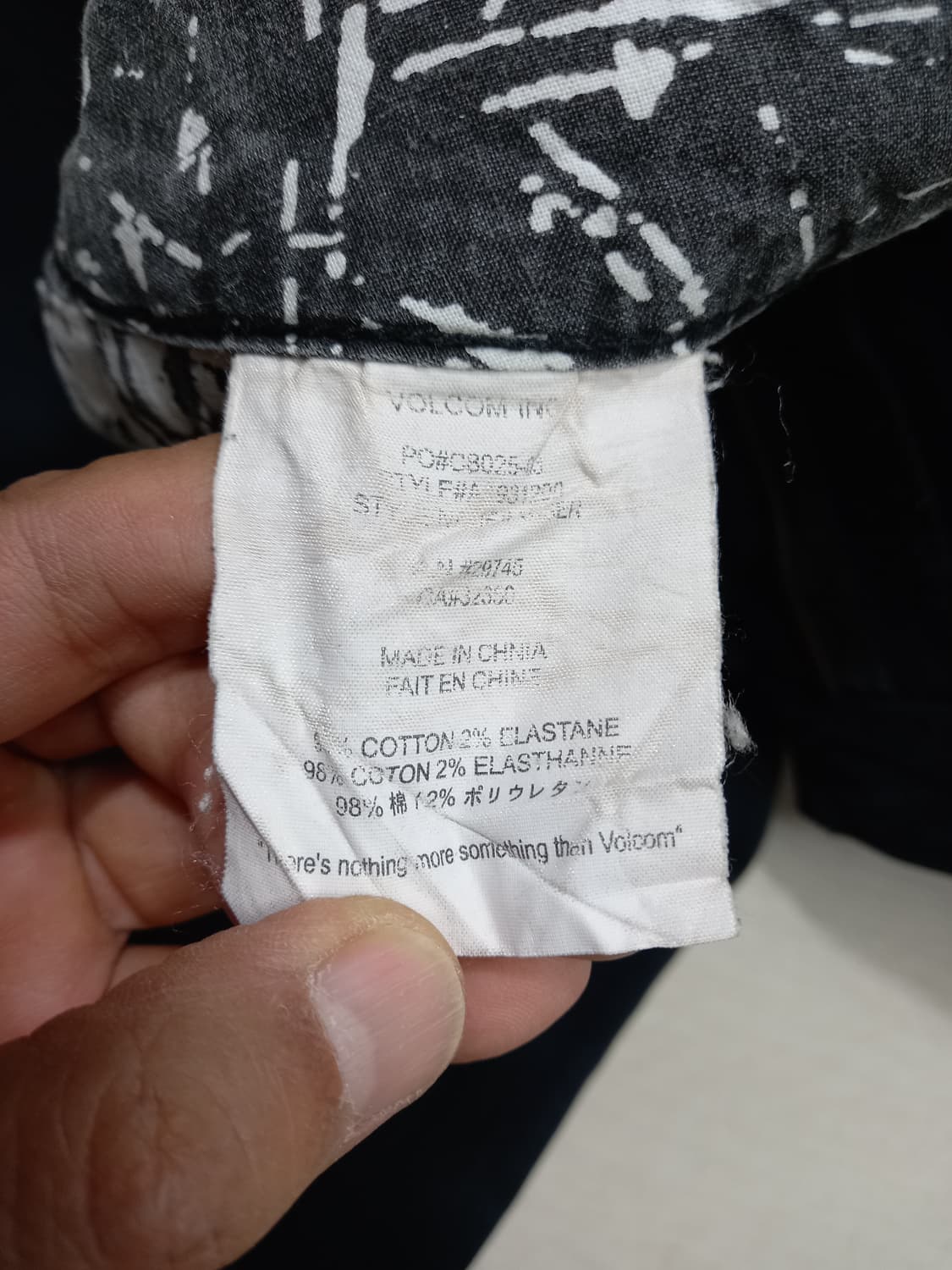 33 VOLCOM 골반 스판 슬림일자진 블랙 33-424 상품이미지8