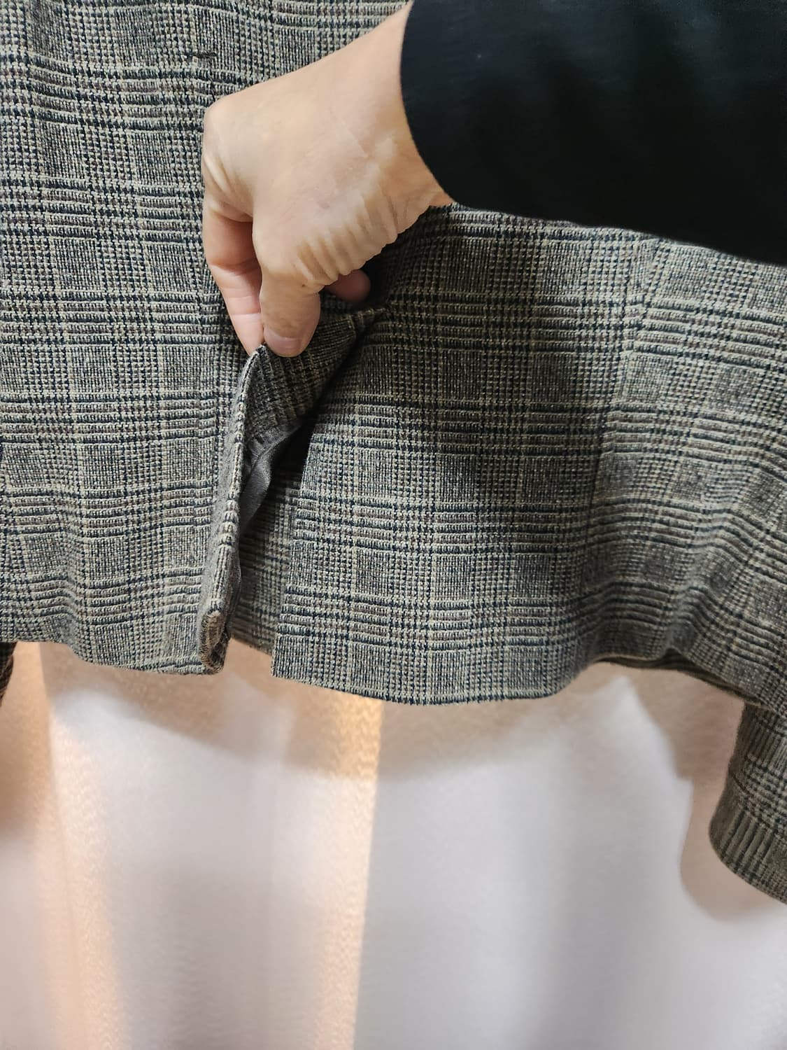 바나나 니퍼블릭 체크무늬 반버튼 숏 자켓 상품이미지8