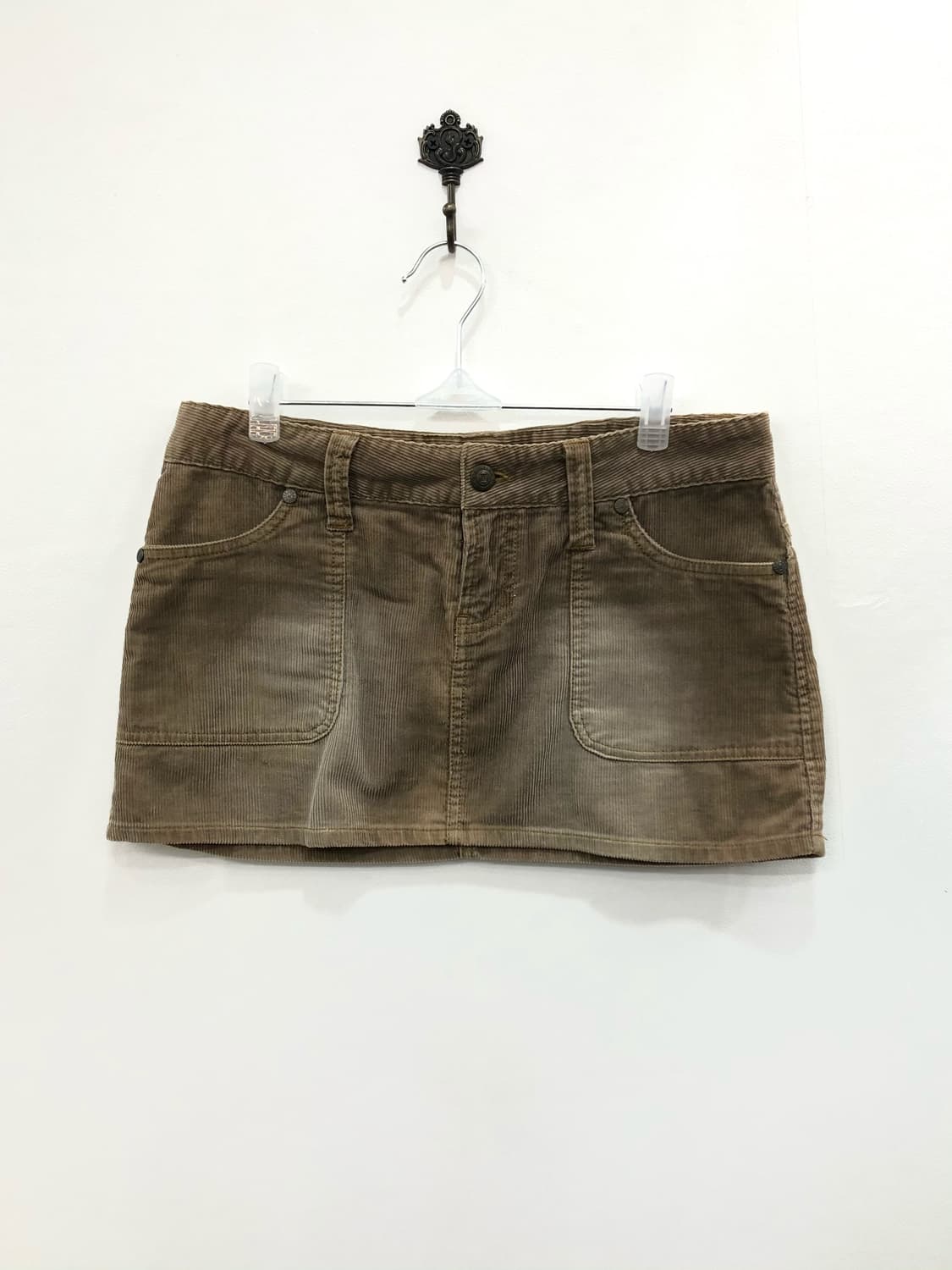 beige corduroy washed mini skirt 상품이미지1