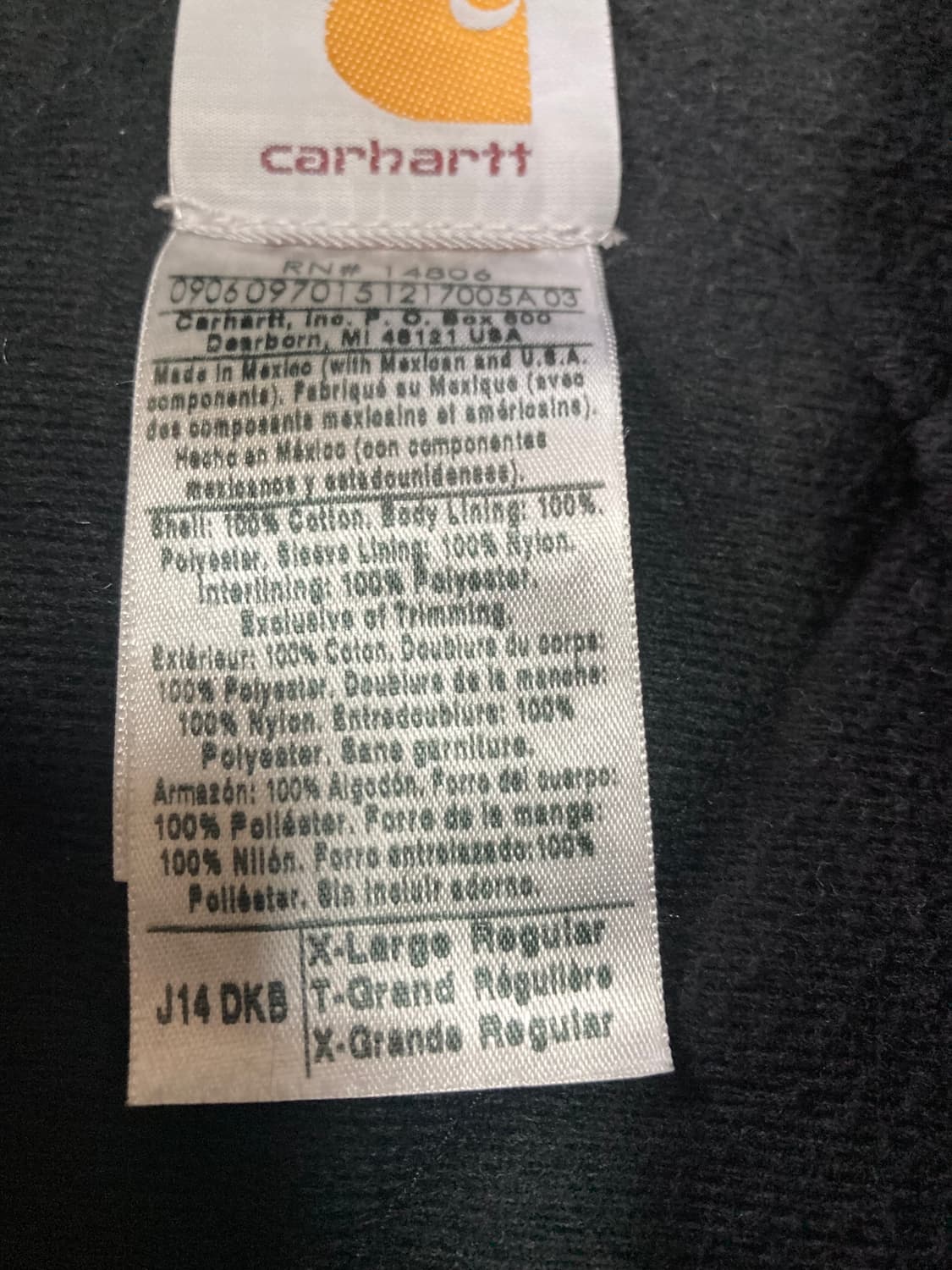 [XL] 빈티지 칼하트 J14 샌드스톤 산타페 자켓 / 다크 브라운 상품이미지5
