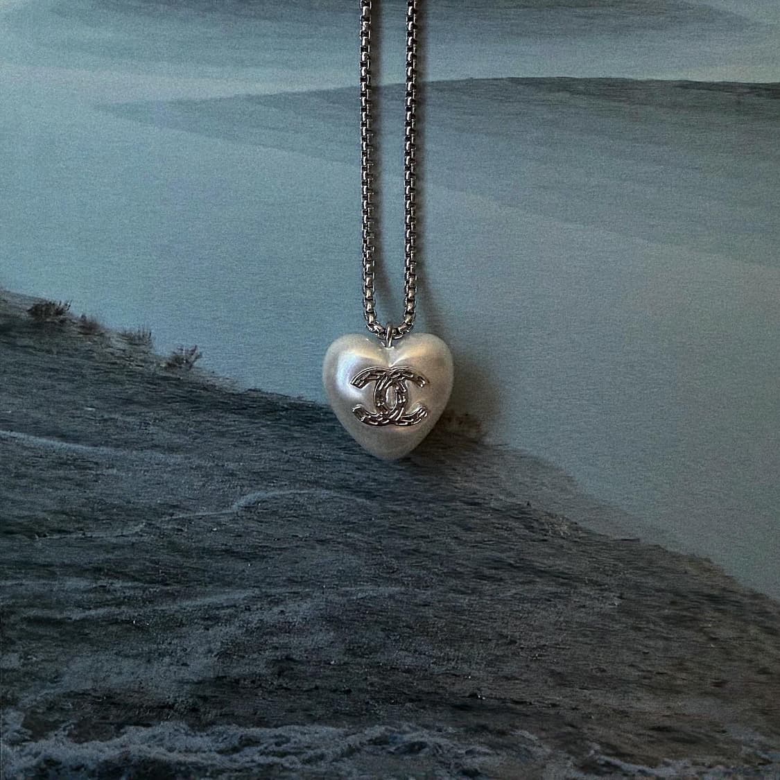 샤넬 밀키 하트 업사이클링 목걸이 빈티지 샤넬 목걸이 상품이미지1