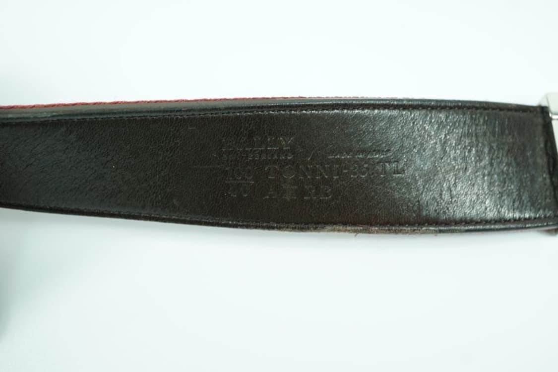 BALLY 시그니처 삼선 스트라이프 캔버스 가죽 벨트 상품이미지7