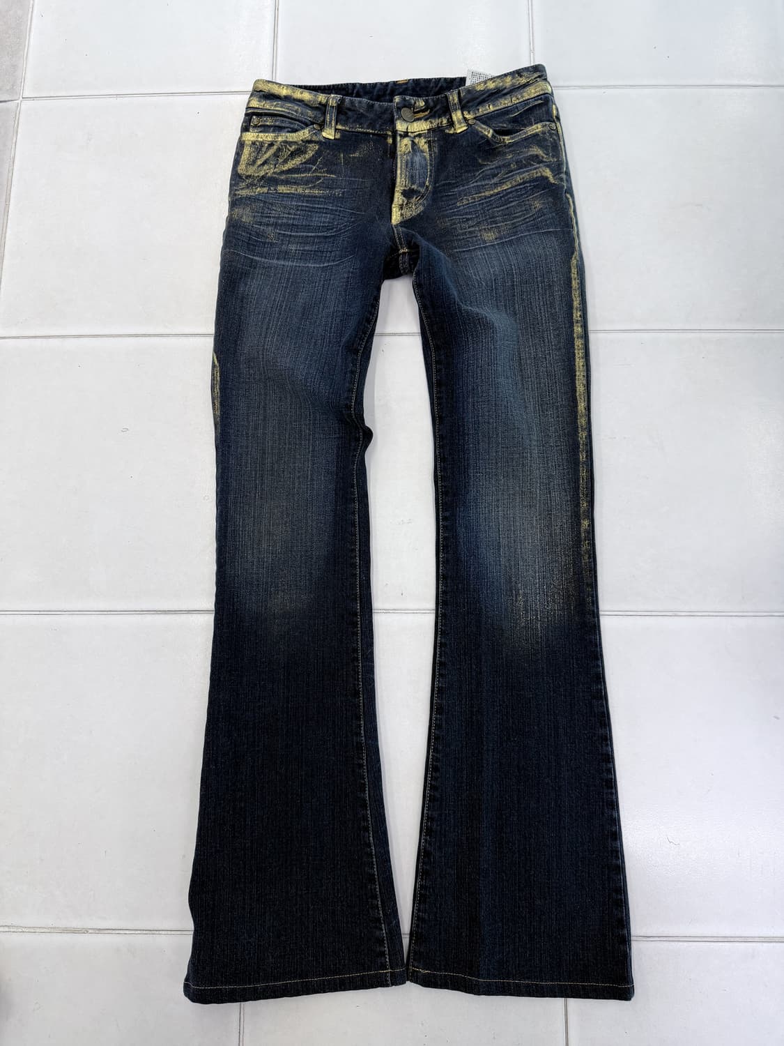 metallic gold paint jeans 상품이미지1