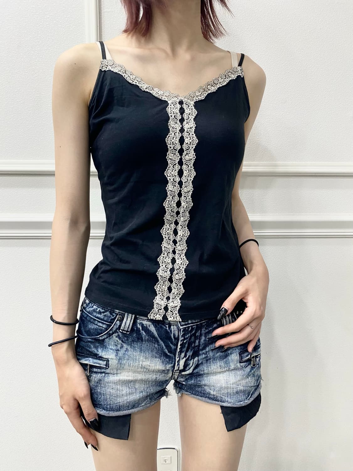 Y2K Design black Sleeveless 상품이미지2