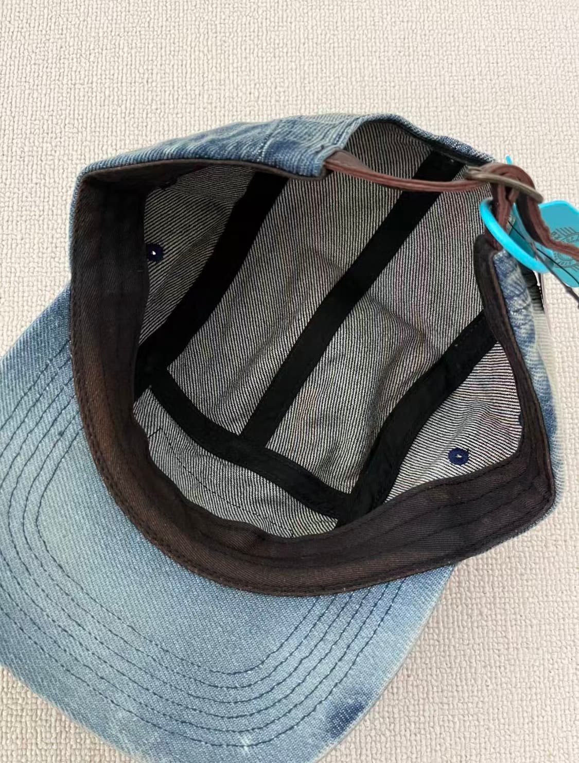 슈프림 워시드 치노 트윌 캠프캡 더티 인디고 - 24SS 상품이미지3