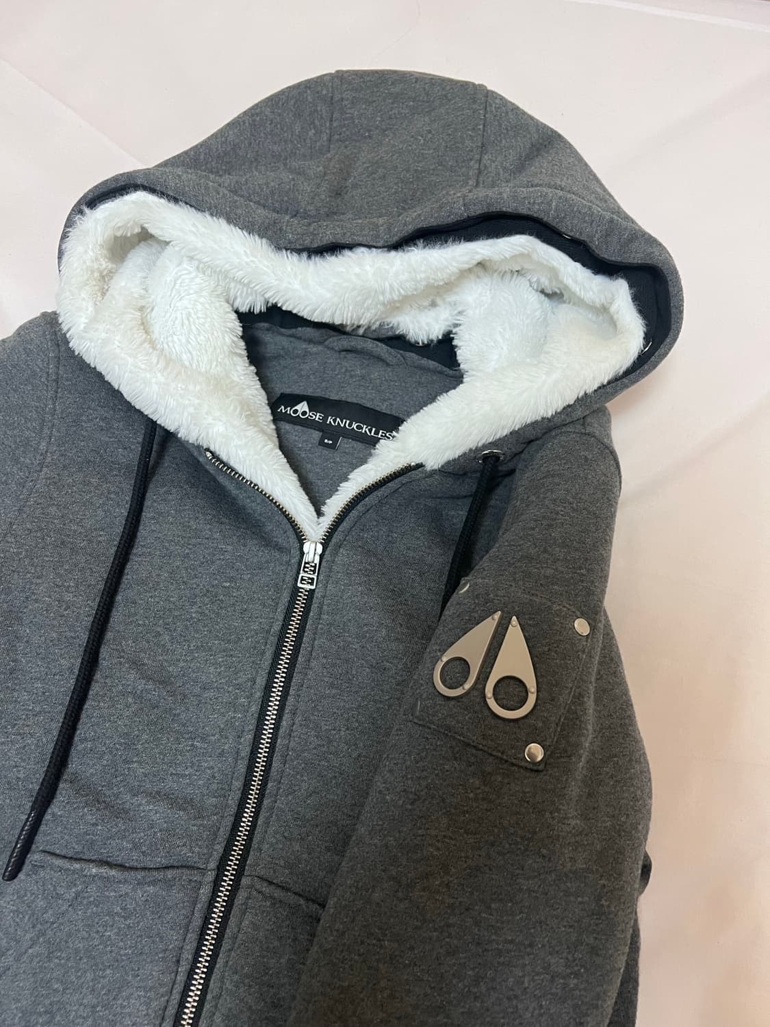 상태최상)무스너클 버니스웨터 퍼후드집업 그레이 s 상품이미지5