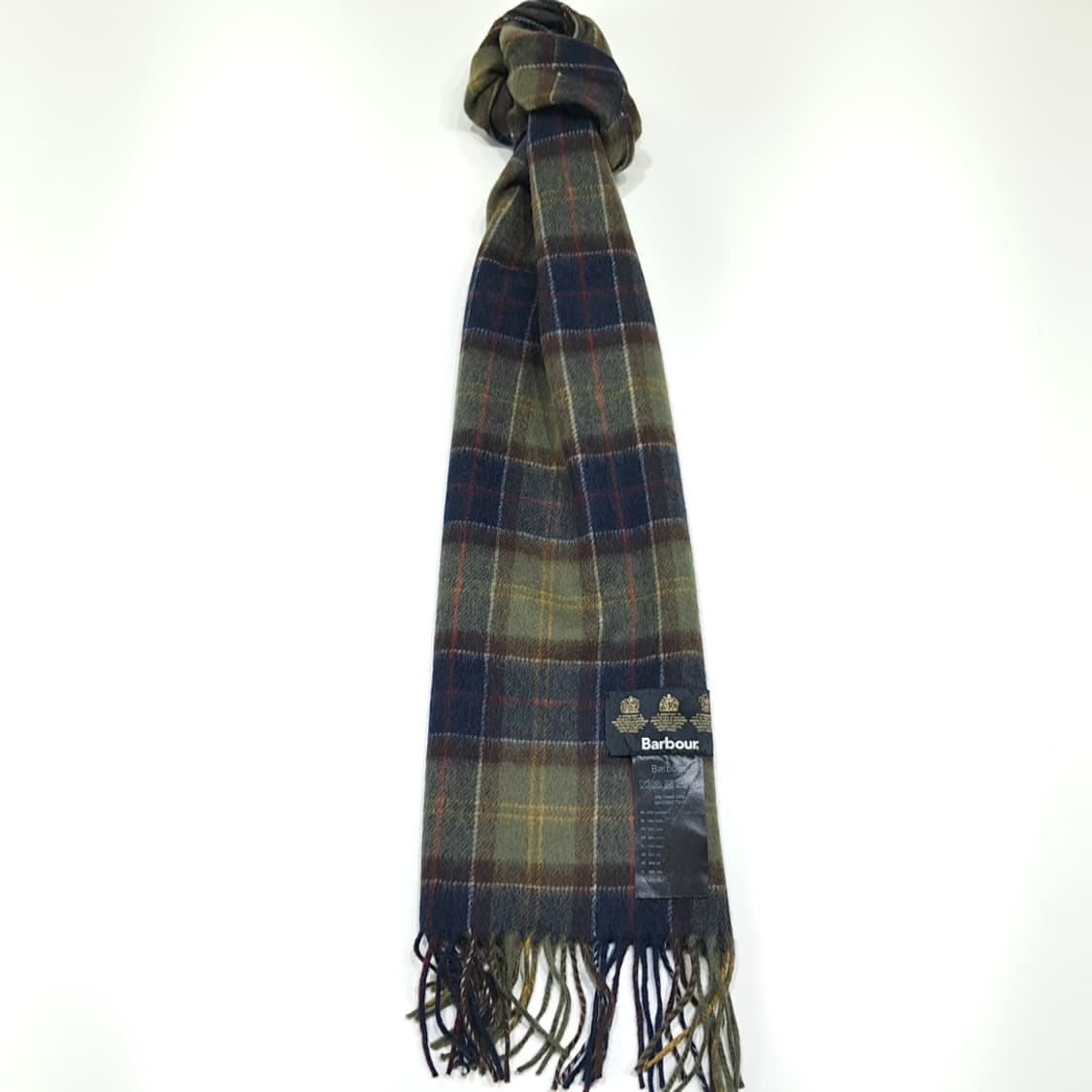 MX578 바버 램스울 클래식타탄 올리브 머플러 목도리 상품이미지5