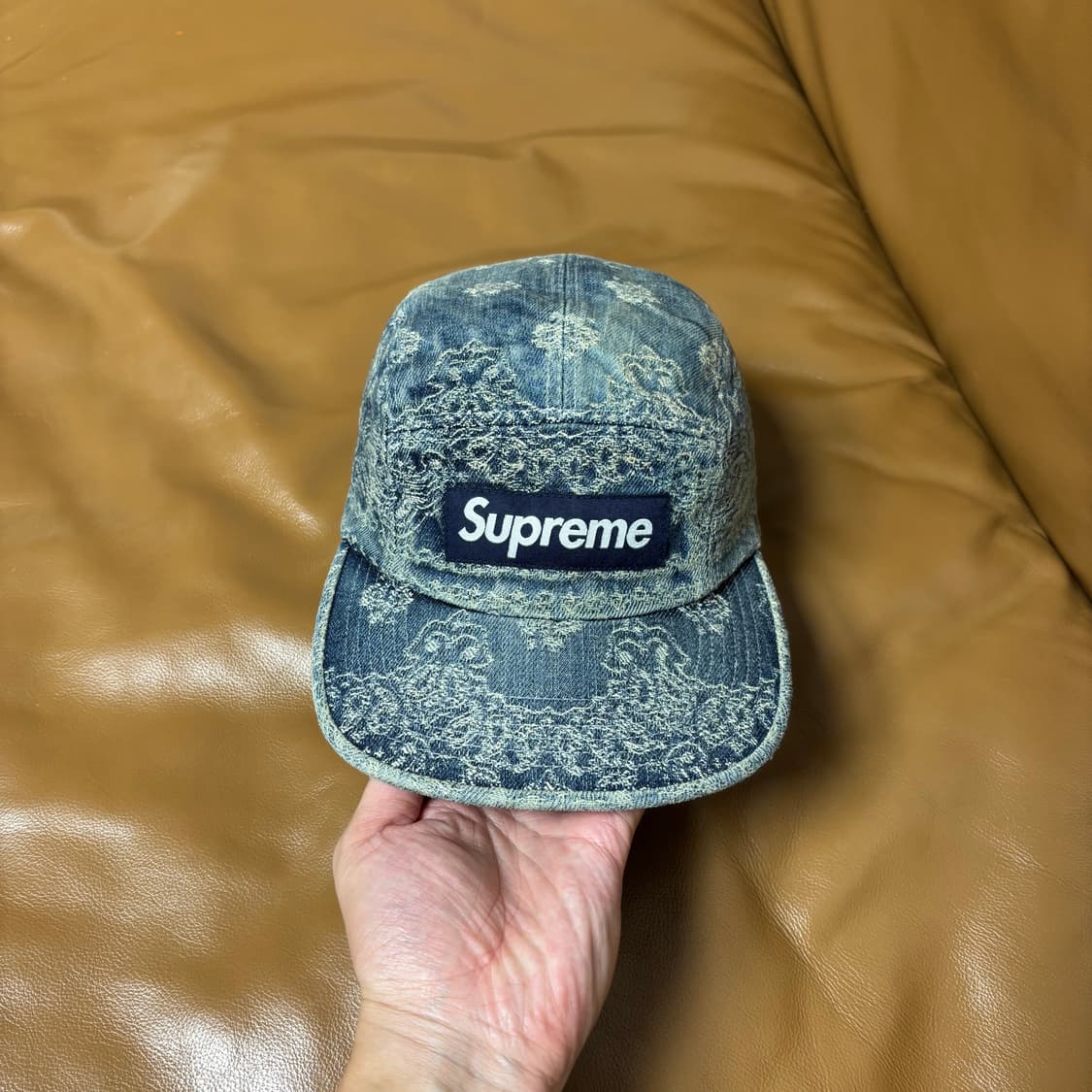 Supreme 슈프림 반다나 워시드 데님 캠프캡 모자 (Denin) 상품이미지2