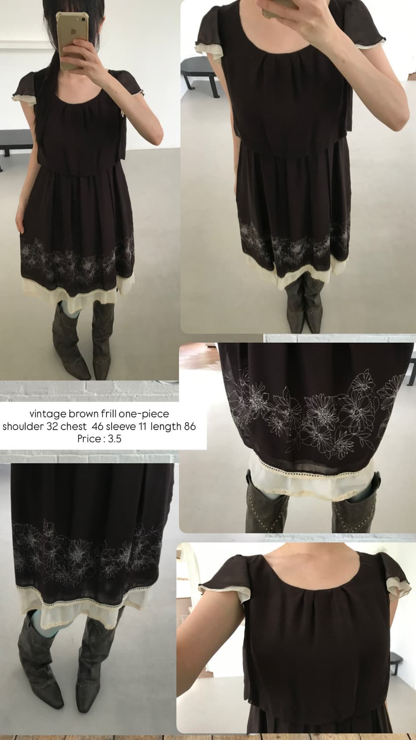 vintage brown pattern one-piece 상품이미지9