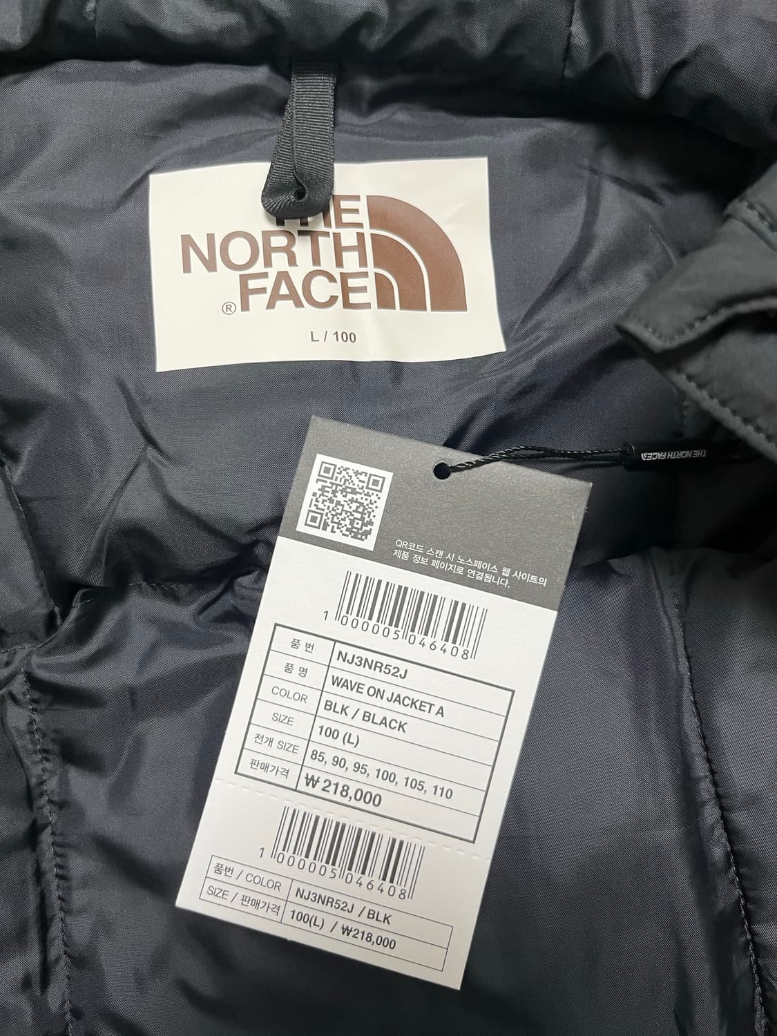 노스페이스 웨이브 온 자켓 블랙 L(100) 상품이미지3