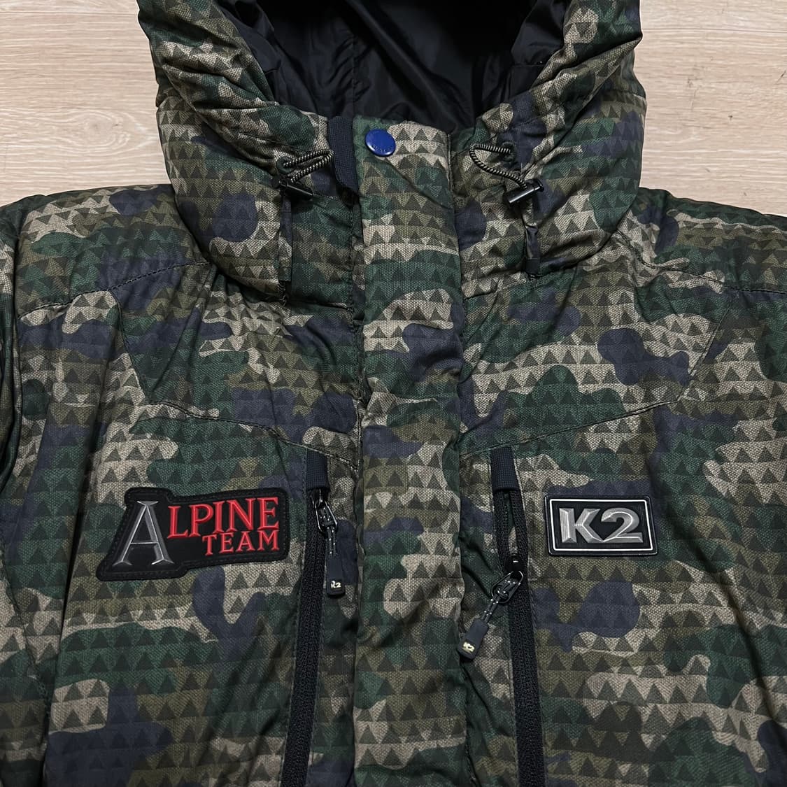 K2 아웃도어 키즈 밀리터리 카모플라쥬 후드 패딩 점퍼 [카모] 150 상품이미지4