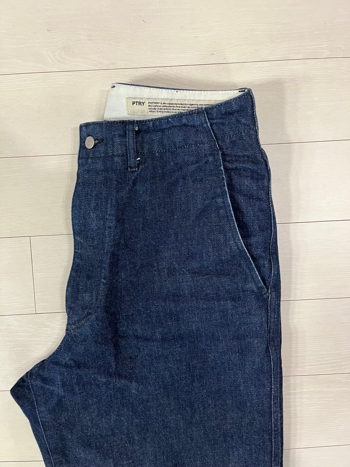 [포터리]원 워시드 와이드 데님팬츠_블루(1 size) 상품이미지4