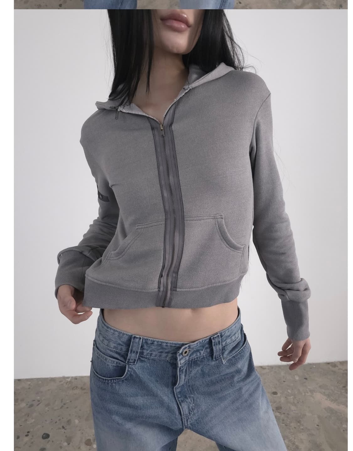 DOGMA EHKS JERSEY SLIM HOODIE GREY 후드집업 상품이미지3