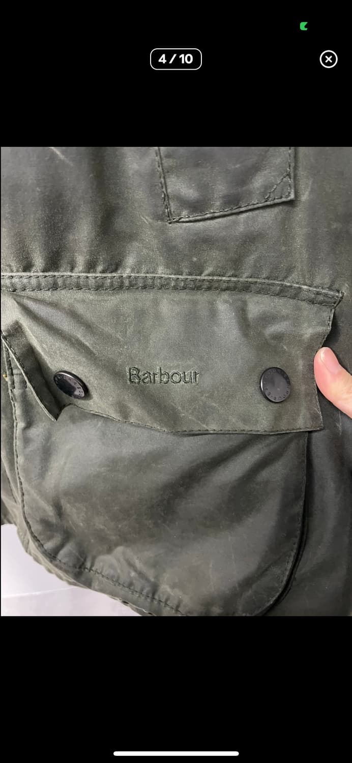 바버 뷰포트 올리브 왁스 자켓 A3343 상품이미지4