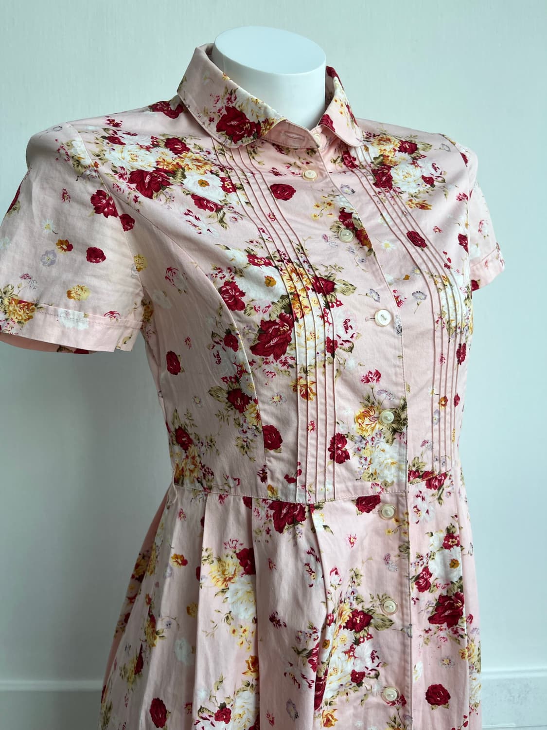 *SALE) 딸기우유 플로럴 카라 원피스 상품이미지2