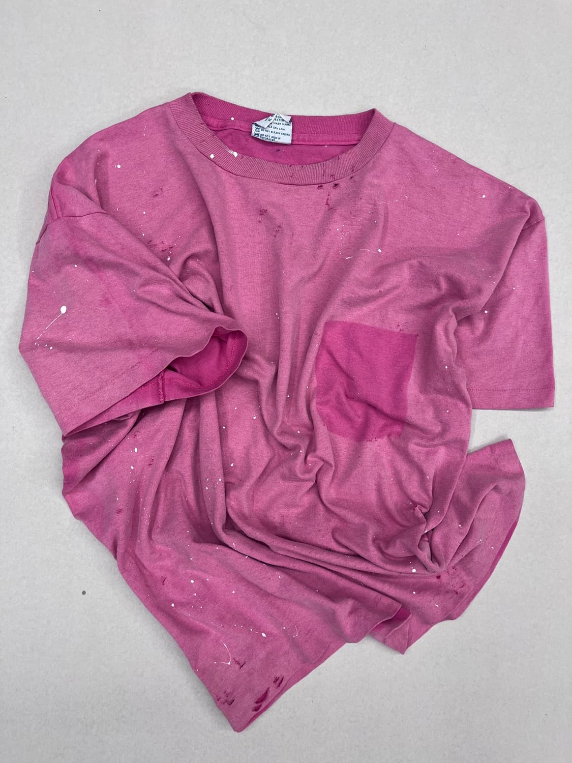 Vintage Single Stitch Pink Pocket T-Shir 상품이미지1