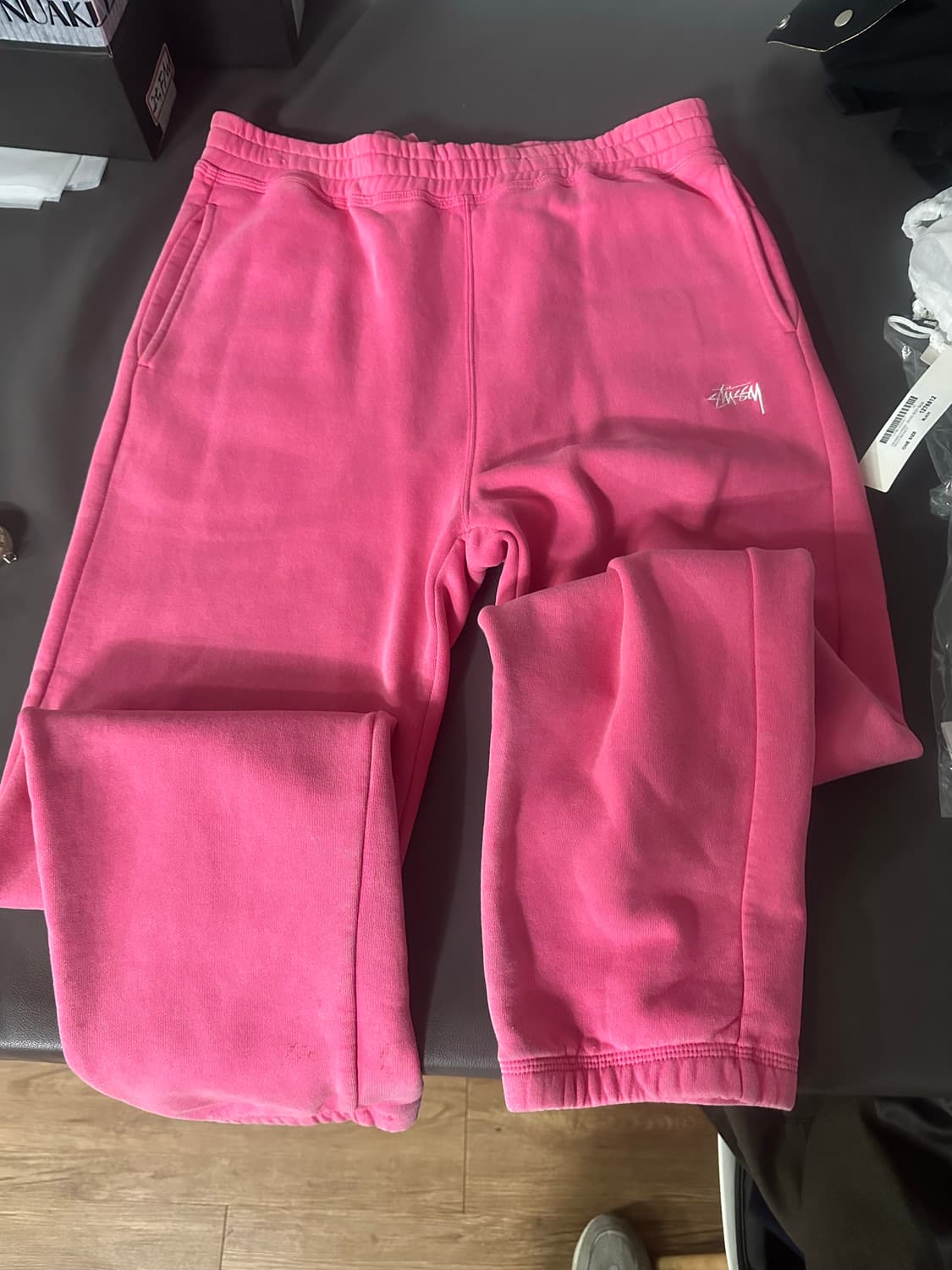 스투시 핑크 스웻팬츠 추리닝 바지 M 사이즈 상품이미지1