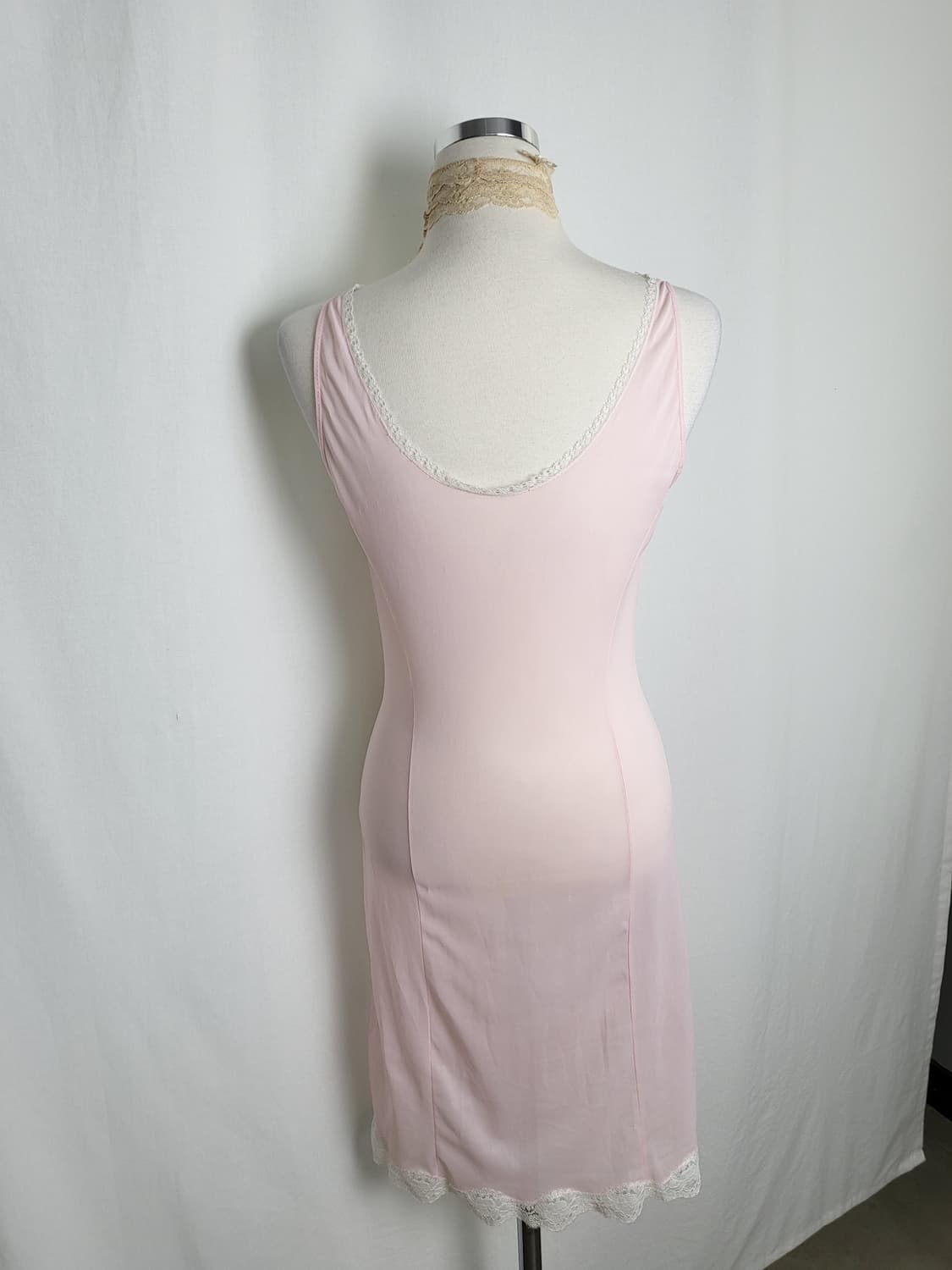 빈티지 파스텔 핑크 슬립 원피스 상품이미지4