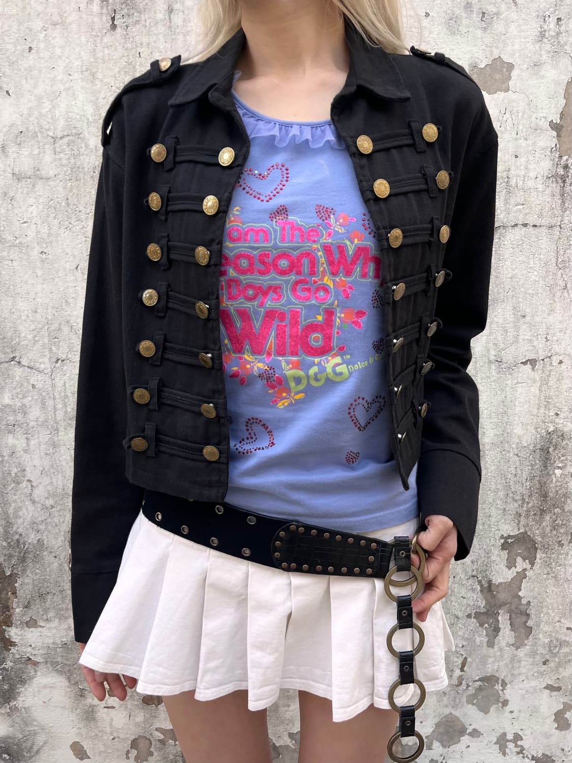 Dolce & Gabbana 돌체앤가바나 Y2K 프릴 슬리브리스 상품이미지2