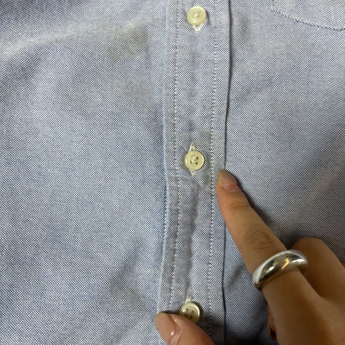 폴로랄프로렌 베이비 스카이블루 원포켓 긴팔 셔츠 24M 상품이미지6