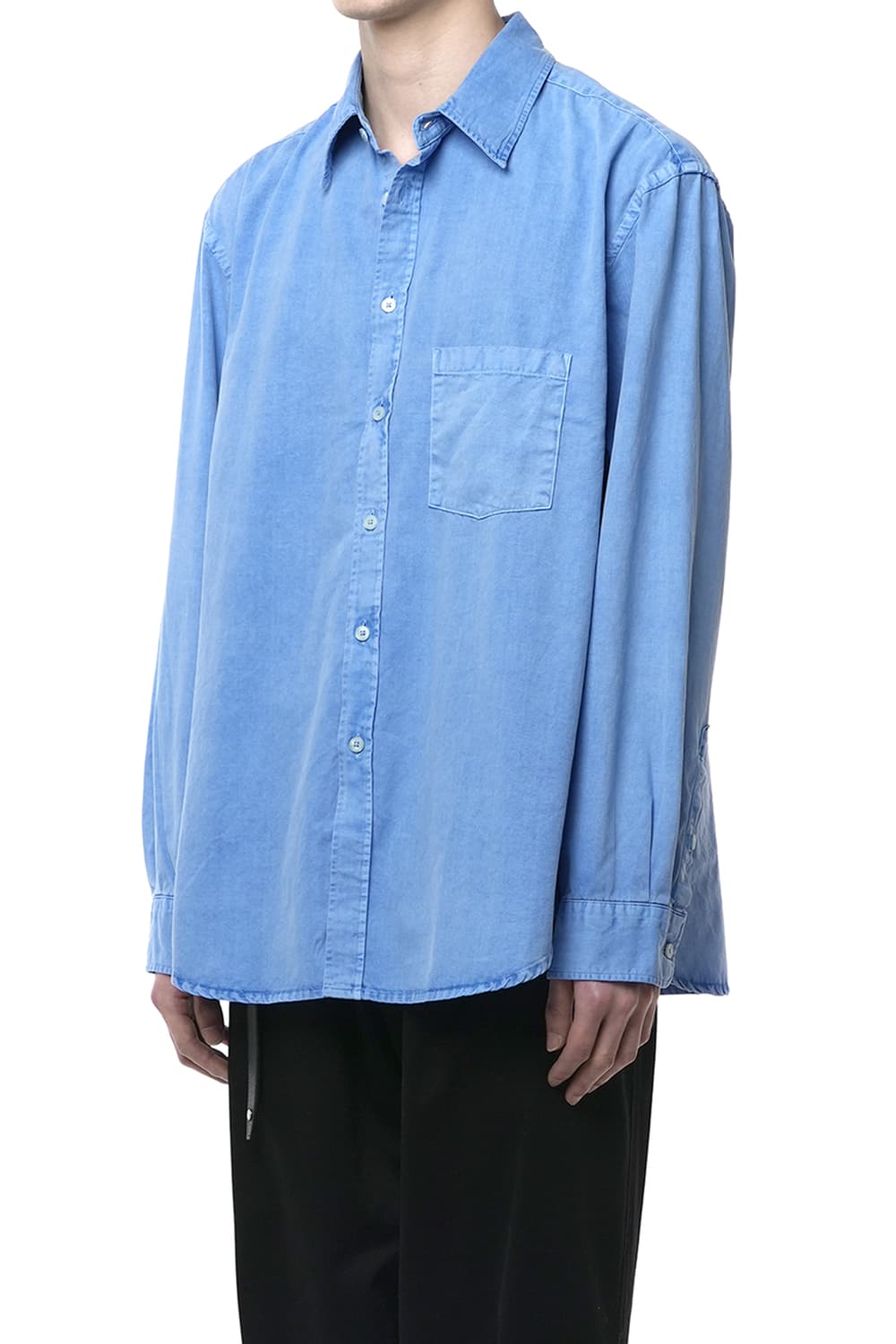 [3] 이얼즈어고 오버다이드 코튼드릴 포이카 셔츠 더스티블루 상품이미지2